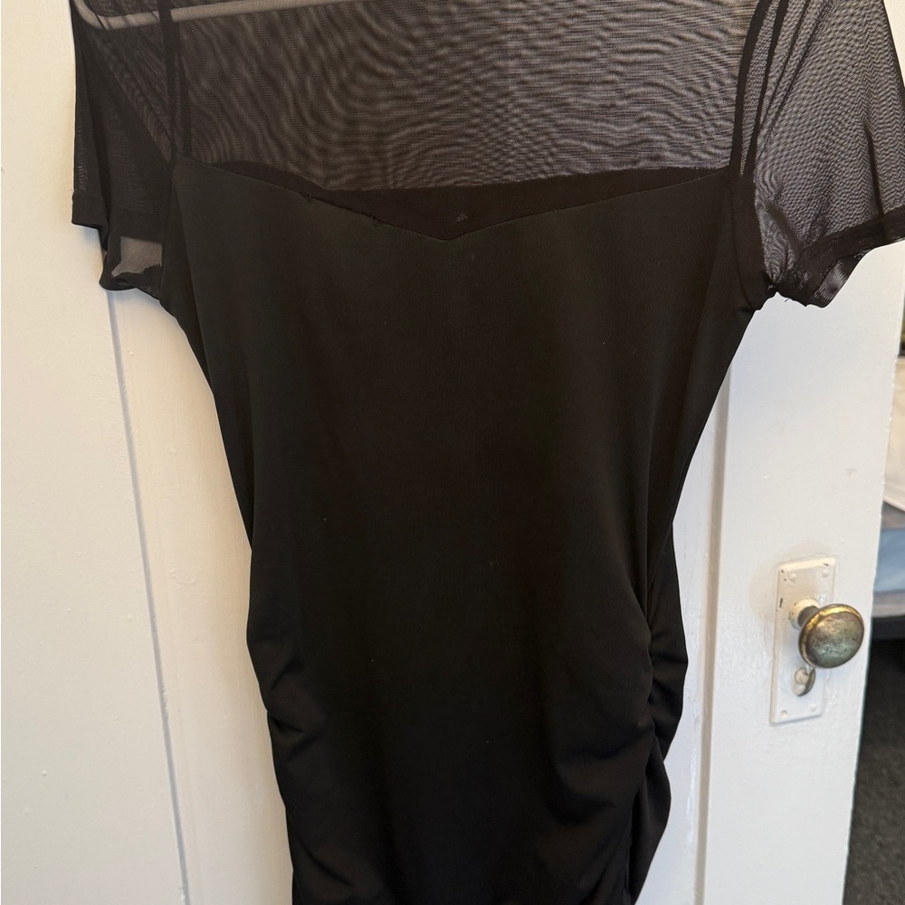 Elegant Black Mesh Dress